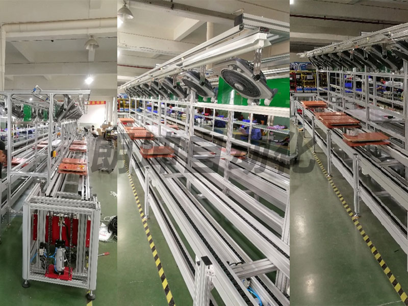 天能集团 锂电池双层倍速链组装线